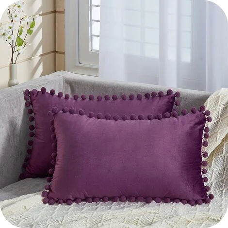 Fodere Per Cuscini, Fodere Per Cuscini Rettangolari Viola Della Boemia 12"x20", Fodera Per Cuscino In Velluto Morbido 30x50cm Con Cerniera Invisibile Per Divano, Sedia, Soggiorno, Set Di 2 1 Fodere Per Cuscini, Fodere Per Cuscini Rettangolari Viola Della Boemia 12"x20", Fodera Per Cuscino In Velluto Morbido 30x50cm Con Cerniera Invisibile Per Divano, Sedia, Soggiorno, Set Di 2