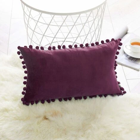 Fodere Per Cuscini, Fodere Per Cuscini Rettangolari Viola Della Boemia 12"x20", Fodera Per Cuscino In Velluto Morbido 30x50cm Con Cerniera Invisibile Per Divano, Sedia, Soggiorno, Set Di 2 2 Fodere Per Cuscini, Fodere Per Cuscini Rettangolari Viola Della Boemia 12"x20", Fodera Per Cuscino In Velluto Morbido 30x50cm Con Cerniera Invisibile Per Divano, Sedia, Soggiorno, Set Di 2 - immagine 2