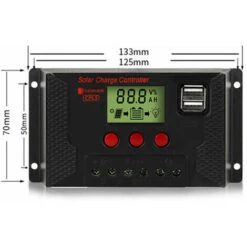 Regolatore Solare E Eolico Regolatore Di Carica Solare Regolatore Del Pannello Solare 12V/24V Display LCD Regolabile Regolatore Della Batteria Del Pannello Solare Con Doppia Porta USB Carica 3 Tipi Di -Vendite VIDAXL || LEDVANCE || STEINEL 76387927 4