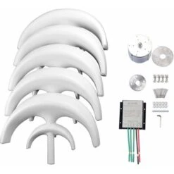 Regolatore Solare E Eolico Generatore Eolico 12V 1200W Con Regolatore Di Carica Kit Generatore A Turbina Eolica A 5 Pale Minitipo Lanterna Mulino A Vento A Energia Trasparente Per Barche Home Highway,