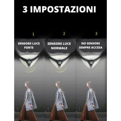 Faro Faretto Led Esterno Con Pannello Solare (2 Pezzi) 3 Faro Faretto Led Esterno Con Pannello Solare (2 Pezzi) - immagine 3