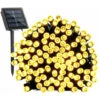 Luci Di Natale Catena 100 LED Natalizia Ad Energia Solare - Bianco Caldo