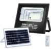 FARO ENERGIA SOLARE LED 25W CON PANNELLO FARETTO CREPUSCOLARE TELECOMANDO