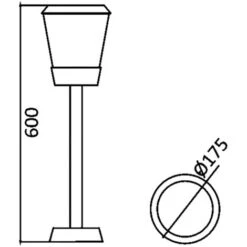 Post Outdoor Alto 600 Mm E27 IP54 -Vendite VIDAXL || LEDVANCE || STEINEL 77315872 3