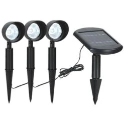 Punti LED Con Pannello Solare Remoto 9x0.06W IP44 6400K