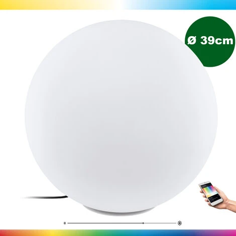 EGLO Lampada Da Terra Collegare Monterolo-C In Bianco Ø39cm IP65 1 EGLO Lampada Da Terra Collegare Monterolo-C In Bianco Ø39cm IP65