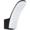 EGLO LED Lampada Esterna Parete FIUMICINO Bianco E Nero L: 7cm H: 18cm D: 19cm IP44