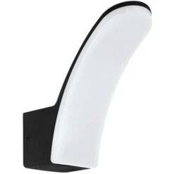 EGLO LED Lampada Esterna Parete FIUMICINO Bianco E Nero L: 7cm H: 18cm D: 19cm IP44