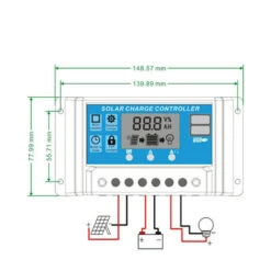 Regolatore Di Carica Solare 100A, Pannello Solare Aggiornato Porta USB Regolatore Intelligente Della Batteria Del Pannello Solare, Regolatore Di Illuminazione Stradale Con Display LCD Regolabile Multi -Vendite VIDAXL || LEDVANCE || STEINEL 77491814 3