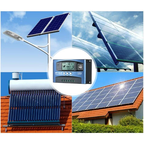 Regolatore Di Carica Solare Dual USB Regolatore Solare Smart LCD Screen MPPT Tracking 5V/2A Dual USB Output 12V/24V Identificazione Automatica (40A) 2 Regolatore Di Carica Solare Dual USB Regolatore Solare Smart LCD Screen MPPT Tracking 5V/2A Dual USB Output 12V/24V Identificazione Automatica (40A) - immagine 2