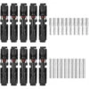 10 Paia Connettori Solari Maschio/femmina Connettori Cavo Pannello Solare Terminale IP67 Impermeabile Per Cavo Fotovoltaico 2.5/4/6mm2 (10 Paia)