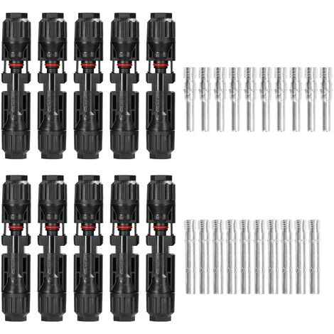 10 Paia Connettori Solari Maschio/femmina Connettori Cavo Pannello Solare Terminale IP67 Impermeabile Per Cavo Fotovoltaico 2.5/4/6mm2 (10 Paia) 1 10 Paia Connettori Solari Maschio/femmina Connettori Cavo Pannello Solare Terminale IP67 Impermeabile Per Cavo Fotovoltaico 2.5/4/6mm2 (10 Paia)