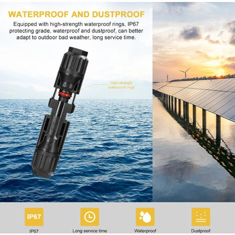 10 Paia Connettori Solari Maschio/femmina Connettori Cavo Pannello Solare Terminale IP67 Impermeabile Per Cavo Fotovoltaico 2.5/4/6mm2 (10 Paia) 4 10 Paia Connettori Solari Maschio/femmina Connettori Cavo Pannello Solare Terminale IP67 Impermeabile Per Cavo Fotovoltaico 2.5/4/6mm2 (10 Paia) - immagine 4