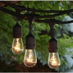 Catenaria Luminosa Americana Luci Led 10m E27 Da Esterno LPGLed Nero,230V