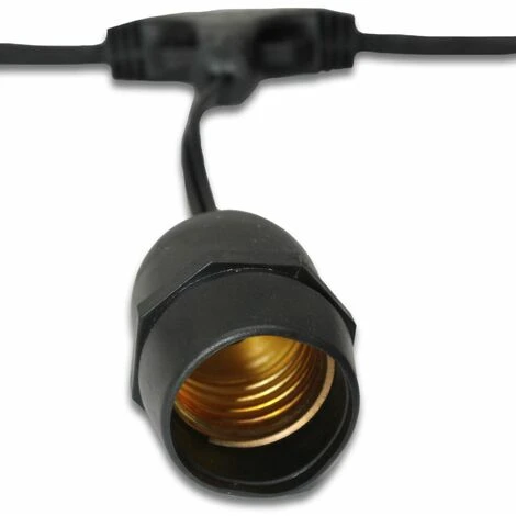 Catenaria Luminosa Americana Luci Led 10m E27 Da Esterno LPGLed Nero,230V 5 Catenaria Luminosa Americana Luci Led 10m E27 Da Esterno LPGLed Nero,230V - immagine 5