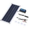 Pannello Solare DC 5V/18V A Doppia Uscita 20W Con 2 Porte USB E Carica Per Auto Resistenza All'acqua IP65 Regolatore Di Carica Solare 12V/24V Regolatore Intelligente PWM (pannello Solare E Controller