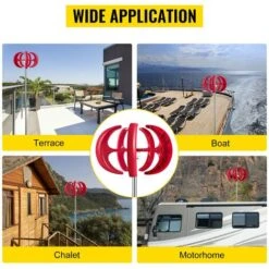 VEVOR Turbina Eolica A Forma Di Lanterna Con 5 Pale Generatore Eolico 100W / 12V Con Controller Integrato, Uso Per Sistemi Di Monitoraggio, Case Mobili, Barche Da Pesca, Marine E Altro Usi Di Ricarica -Vendite VIDAXL || LEDVANCE || STEINEL 78925780 5