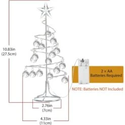 ZOLGINAH Luce Per Albero Di Natale In Metallo, Lampada Decorativa Per Albero Di Natale A LED, Decorazione Natalizia Da Tavolo In Ferro A Spirale Con Sfere Di Cristallo, Decorazione Natalizia Per Camer -Vendite VIDAXL || LEDVANCE || STEINEL 80609435 4
