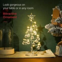 ZOLGINAH Luce Per Albero Di Natale In Metallo, Lampada Decorativa Per Albero Di Natale A LED, Decorazione Natalizia Da Tavolo In Ferro A Spirale Con Sfere Di Cristallo, Decorazione Natalizia Per Camer -Vendite VIDAXL || LEDVANCE || STEINEL 80609435 5