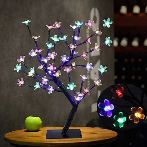 ZOLGINAH LED Cherry Tree Lamp, 0.45M 48LED, Albero Luminoso A LED, Rami Neri, Per La Decorazione Domestica (multicolore) 1 ZOLGINAH LED Cherry Tree Lamp, 0.45M 48LED, Albero Luminoso A LED, Rami Neri, Per La Decorazione Domestica (multicolore)