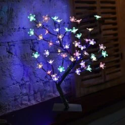 ZOLGINAH LED Cherry Tree Lamp, 0.45M 48LED, Albero Luminoso A LED, Rami Neri, Per La Decorazione Domestica (multicolore) 8 ZOLGINAH LED Cherry Tree Lamp, 0.45M 48LED, Albero Luminoso A LED, Rami Neri, Per La Decorazione Domestica (multicolore) -Vendite VIDAXL || LEDVANCE || STEINEL 80609480 4