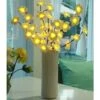 ZOLGINAH 2 Pezzi Plumeria Artificiale Fiori Decorativi Ramo Di Albero Luci, Bouquet Di Frangipani Da 30 Pollici Per La Casa Vaso Festa Natale Decorazione Per Interni Esterni (Giallo)