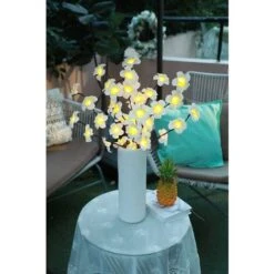 ZOLGINAH 2 Pezzi Plumeria Artificiale Fiori Decorativi Ramo Di Albero Luci, Bouquet Di Frangipani Da 30 Pollici Per La Casa Vaso Festa Natale Decorazione Per Interni Esterni (Giallo) -Vendite VIDAXL || LEDVANCE || STEINEL 80609503 3