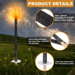 Randaco 25x Torce Da Giardino Torce Per Bambini Torce Di Cera Torce Da Giardino Torce Selezionabili Tempo Di Combustione 45 Min 9 Randaco 25x Torce Da Giardino Torce Per Bambini Torce Di Cera Torce Da Giardino Torce Selezionabili Tempo Di Combustione 45 Min -Vendite VIDAXL || LEDVANCE || STEINEL 80885933 5