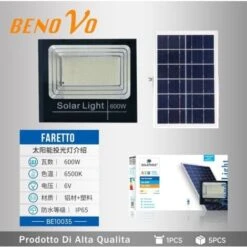 Nuovo Faro Solare LED 80W 120W 200W 400W 600W Sensore Crepuscolare 150Lm/W Ip66 600