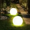 Sfera Luminosa Solare Da Giardino Sfera Luminosa A LED Solare Decorazione Da Giardino Sfera Solare Per Esterno 30 Cm, Con Picchetto Da Terra, Durata Della Luce Circa 6-8 Ore, H 70 Cm, Set Da 2