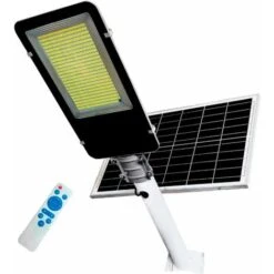 LAMPIONE STRADALE FARO A LED 400W CON PANNELLO SOLARE TELECOMANDO CREPUSCOLARE