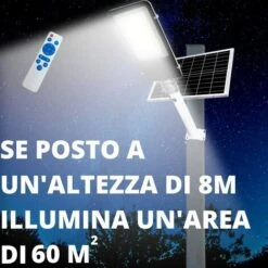 LAMPIONE STRADALE FARO A LED 400W CON PANNELLO SOLARE TELECOMANDO CREPUSCOLARE -Vendite VIDAXL || LEDVANCE || STEINEL 82623131 4