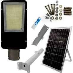 LAMPIONE STRADALE FARO A LED 400W CON PANNELLO SOLARE TELECOMANDO CREPUSCOLARE -Vendite VIDAXL || LEDVANCE || STEINEL 82623131 5