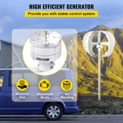 VEVOR Generatore Di Turbine Eoliche A Forma Di Lanterna 600W, Generatore Eolico Con 5 Pale In Nylon Di Alta Qualità 12 V CC, Per La Ricarica Della Batteria Su Barche, Gazebo, Chalet O Case Mobili -Vendite VIDAXL || LEDVANCE || STEINEL 82818382 4