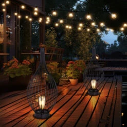 Lampada Solare Lampada Da Esterno Lampada A Sospensione LED Lampada Da Terra Lanterna Terrazza Gabbia Filamento, Metallo Nero, Batteria Ricaricabile, 1x LED, DxH 25x57 Cm, Set Di 2 9 Lampada Solare Lampada Da Esterno Lampada A Sospensione LED Lampada Da Terra Lanterna Terrazza Gabbia Filamento, Metallo Nero, Batteria Ricaricabile, 1x LED, DxH 25x57 Cm, Set Di 2 -Vendite VIDAXL || LEDVANCE || STEINEL 84160602 5