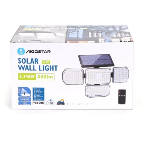 FARO LAMPIONE STRADALE PANNELLO SOLARE FOTOVOLTAICO SENSORE 360 GRADI 4 FARO LAMPIONE STRADALE PANNELLO SOLARE FOTOVOLTAICO SENSORE 360 GRADI - immagine 4