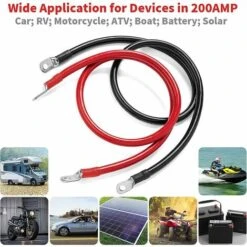Betterlife 2 Pezzi Cavo Batteria Inverter 12V 5AWG 16mm² Cavi Batteria In Rame Rosso E Nero Cavo Ad Anello In Rame Stagnato Per Moto, Auto, Camper E Barche((50cm(16mm²)) -Vendite VIDAXL || LEDVANCE || STEINEL 85906503 4
