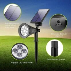 Proiettore A LED Solare, Luce Solare A 4 LED, Lampada Da Giardino Per Esterni Impermeabile, Luce Paesaggistica Di Sicurezza Per Albero Di Natale, Recinzione, Patio, Festa. (Bianco Naturale 4000K) -Vendite VIDAXL || LEDVANCE || STEINEL 86173833 3