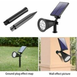 Proiettore A LED Solare, Luce Solare A 4 LED, Lampada Da Giardino Per Esterni Impermeabile, Luce Paesaggistica Di Sicurezza Per Albero Di Natale, Recinzione, Patio, Festa. (Bianco Naturale 4000K) -Vendite VIDAXL || LEDVANCE || STEINEL 86173833 4