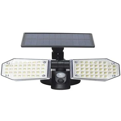 WERKA PRO - 11336 Projection Solare 2 Testine Regolabili Illuminazione Esterna 78 LED 300lm-Sensore Di Movimento 360 Gradi-7cm X 17cm X 10 Cm, Nero 1 WERKA PRO - 11336 Projection Solare 2 Testine Regolabili Illuminazione Esterna 78 LED 300lm-Sensore Di Movimento 360 Gradi-7cm X 17cm X 10 Cm, Nero