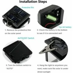 Leuchten Xjled Umbrella Lanterna Solare A LED Per Esterni Luce Solare A LED Senza Fili Lampada Solare Fürgarten Decorazione Del Giardino, Recinzione, Giardino, Garage, Scale, Ecc. -Vendite VIDAXL || LEDVANCE || STEINEL 87411008 4