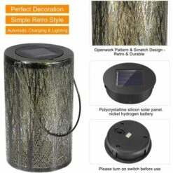 Lanterna Solare Da Esterno Lanterna Solare Da Giardino Lampada A Sospensione Impermeabile Lanterna Lampada A Sospensione Ricaricabile Senza Fili Illuminazione Decorativa Per Patio -Vendite VIDAXL || LEDVANCE || STEINEL 87411873 4