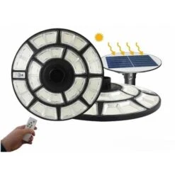 LAMPIONE LED SOLARE ESTERNO CREPUSCOLARE 1200W GIARDINO STRADALE TELECOMANDO