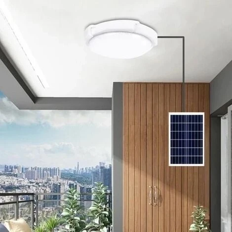 Plafoniera A Led Da Esterno Crepuscolare Ricarica Solare Pannello E Telecomando Con Cavo Da 4.5 Metri 2 Plafoniera A Led Da Esterno Crepuscolare Ricarica Solare Pannello E Telecomando Con Cavo Da 4.5 Metri - immagine 2