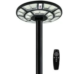 Lampione Solare LED Esterno UFO Giardino Faro 200W Luce Freddo Sensore Movimento