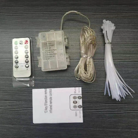 Luci A Corda Per Ombrellone A Batteria, Telecomando A 8 Modalità Per Spiaggia, Campeggio, Bianco Caldo 3 Luci A Corda Per Ombrellone A Batteria, Telecomando A 8 Modalità Per Spiaggia, Campeggio, Bianco Caldo - immagine 3