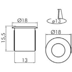FARETTO DA INCASSO MINI SPOT SILVER LUCE NATURALE 4000K