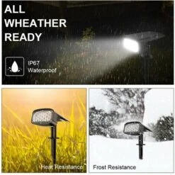 Faretti Solari Da Esterno 2 In 1 Luce Di Inondazione Solare 3 Modalità Installazione Per Vialetto Patio Vialetto Confezione Da 2 34 LED Luci Solari Da Giardino Impermeabili -Vendite VIDAXL || LEDVANCE || STEINEL 92038305 5