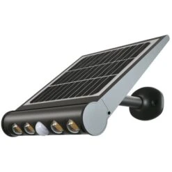 FARO LED IMPERMEABILE DA ESTERNO GIARDINO LAMPADA CON PANNELLO SOLARE FARO PIR