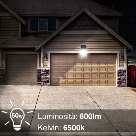 Faro LED 60W Con Pannello Solare Luce Esterno Alta Luminosita 600lm + Telecomand 3 Faro LED 60W Con Pannello Solare Luce Esterno Alta Luminosita 600lm + Telecomand - immagine 3